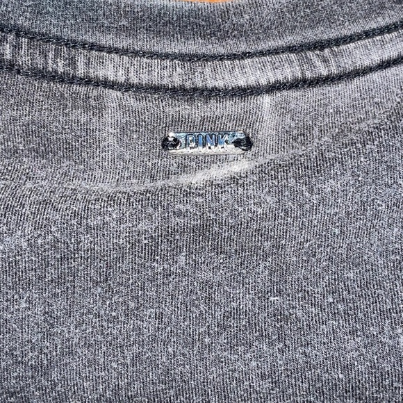 •VICTORIA'S SECRET PINK•NWT GRAY MINERAL WASH RUCHED SIDE MINI DRESS SIZE XS - Picture 7 of 8